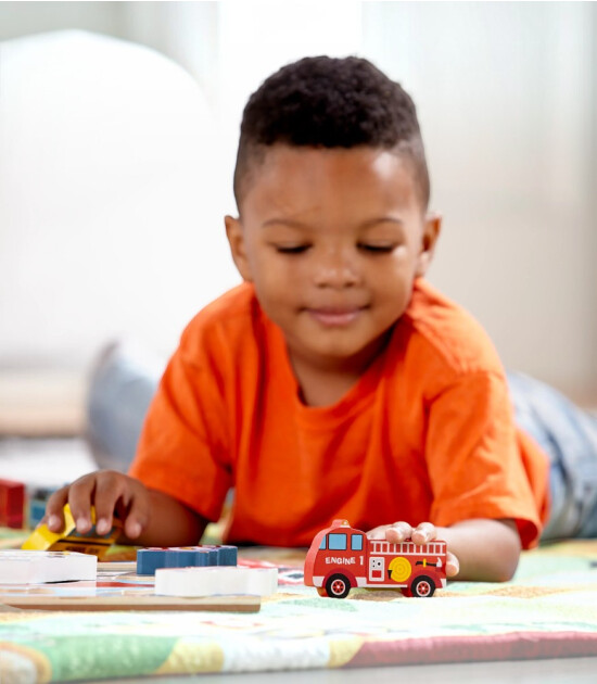 Melissa & Doug Ahşap Tombul Yapboz // Ara&ccedil;lar (9 Par&ccedil;a)