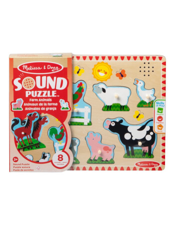 Melissa & Doug Ahşap Sesli Yapboz // &Ccedil;iftlik Hayvanları - Farm