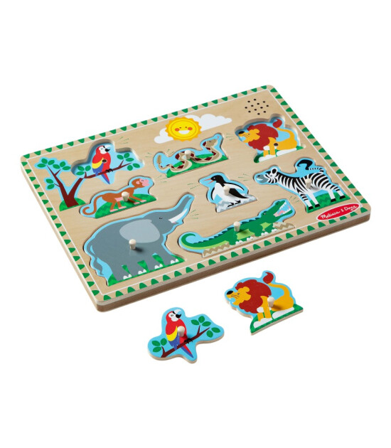 Melissa & Doug Ahşap Sesli Yapboz // Hayvanat Bah&ccedil;esi - Zoo