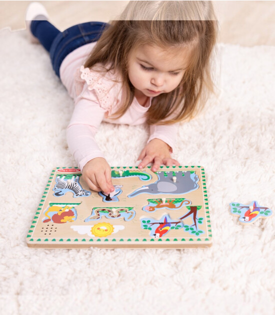 Melissa & Doug Ahşap Sesli Yapboz // Hayvanat Bah&ccedil;esi - Zoo