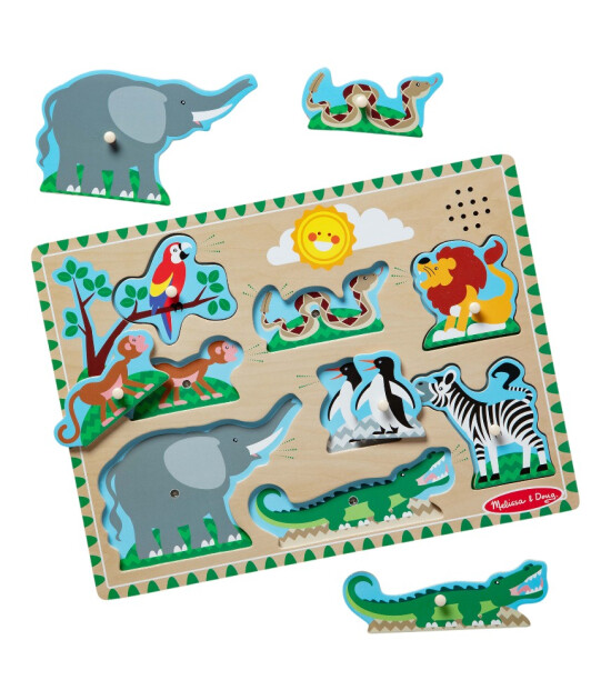 Melissa & Doug Ahşap Sesli Yapboz // Hayvanat Bah&ccedil;esi - Zoo