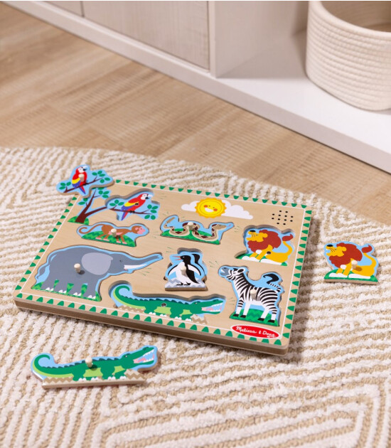 Melissa & Doug Ahşap Sesli Yapboz // Hayvanat Bah&ccedil;esi - Zoo