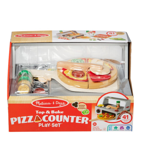 Melissa & Doug Ahşap Pizza Tezgahı (Hazırla, Pişir ve Servis Et)