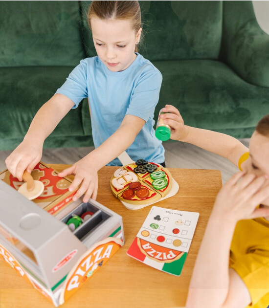 Melissa & Doug Ahşap Pizza Tezgahı (Hazırla, Pişir ve Servis Et)