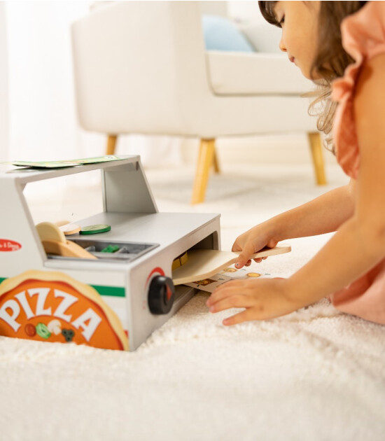 Melissa & Doug Ahşap Pizza Tezgahı (Hazırla, Pişir ve Servis Et)