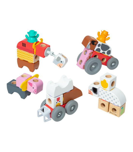 Melissa & Doug Blockables // &Ccedil;iftlik Oyun Seti (56 Par&ccedil;a)