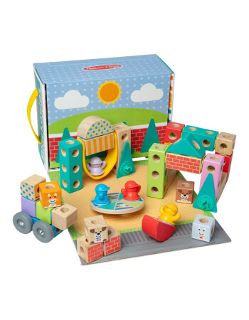 Melissa & Doug Blockables // Kasaba Oyun Seti (73 Par&ccedil;a)