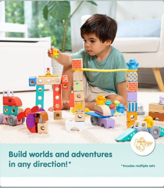 Melissa & Doug Blockables // Kasaba Oyun Seti (73 Par&ccedil;a)