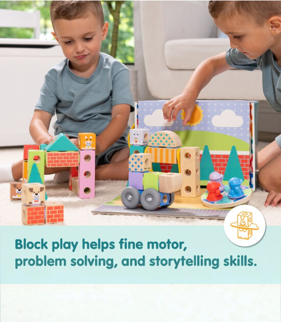 Melissa & Doug Blockables // Kasaba Oyun Seti (73 Par&ccedil;a)