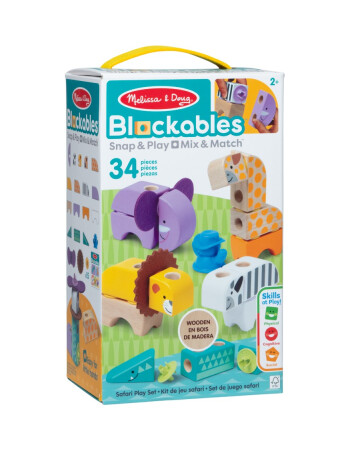Melissa & Doug Blockables // Safari Oyun Seti (34 Par&ccedil;a)