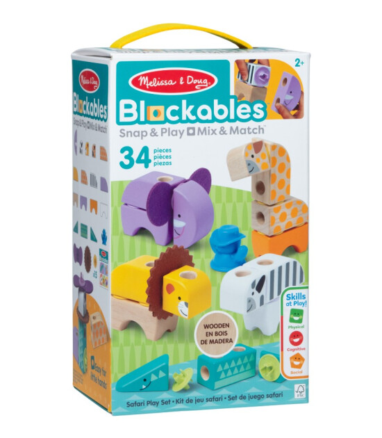 Melissa & Doug Blockables // Safari Oyun Seti (34 Par&ccedil;a)