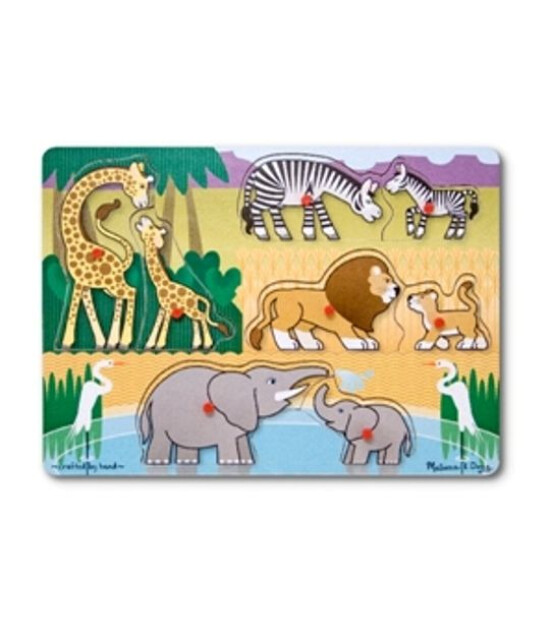 Melissa & Doug Ahşap Tutmalı Yapboz // Safari - kb