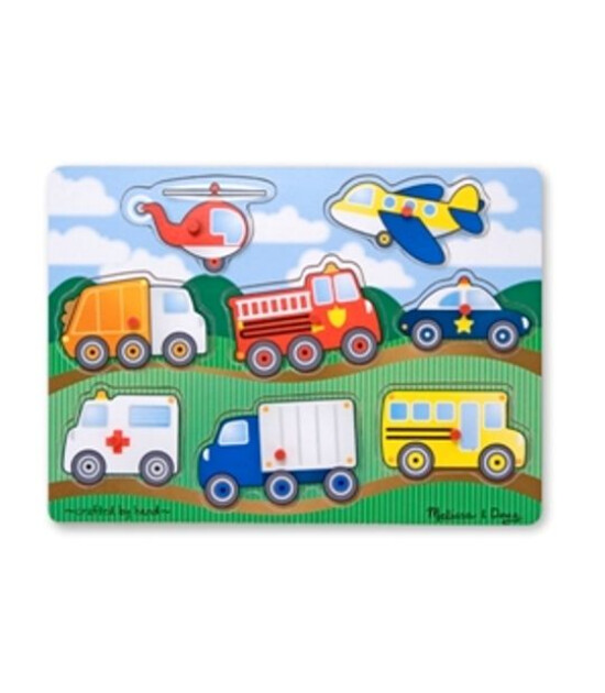 Melissa & Doug Ahşap Tutmalı Yapboz // Araçlar - kb