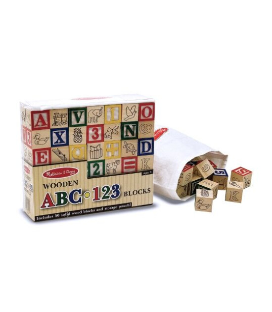 Melissa & Doug Ahşap Blok Seti // ABC ve 123