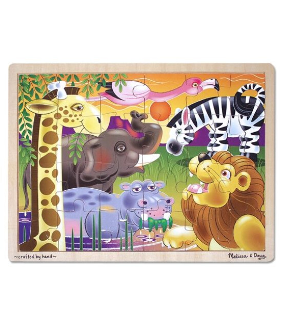 Melissa & Doug Ahşap Puzzle // Safari (24 Parça)