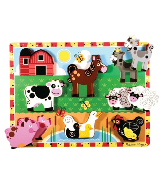 Melissa & Doug Ahşap Tombul Yapboz // Çiftlik