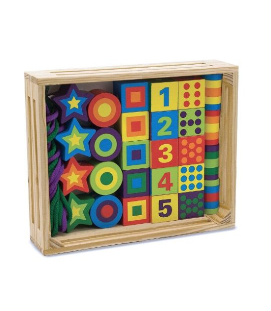 Melissa & Doug Ahşap Boncuk Dizme