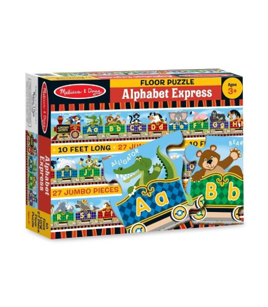 Melissa & Doug Dev Yer Yapbozu // İngilizce Alfabe Treni (27 Parça)