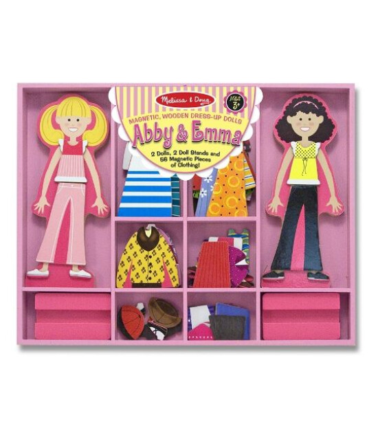 Melissa & Doug Ahşap Mıknatıslı Giydirme // Abby ile Emma