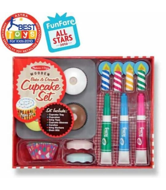 Melissa & Doug Ahşap Cupcake Seti