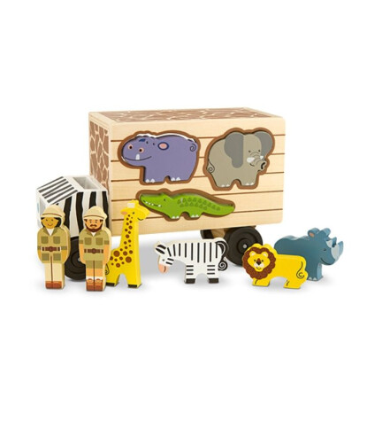 Melissa & Doug Ahşap Hayvan Kurtarıcı Şekil Bulmaca Kamyon