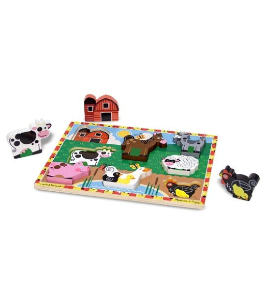 Melissa & Doug Ahşap Tombul Yapboz // Çiftlik