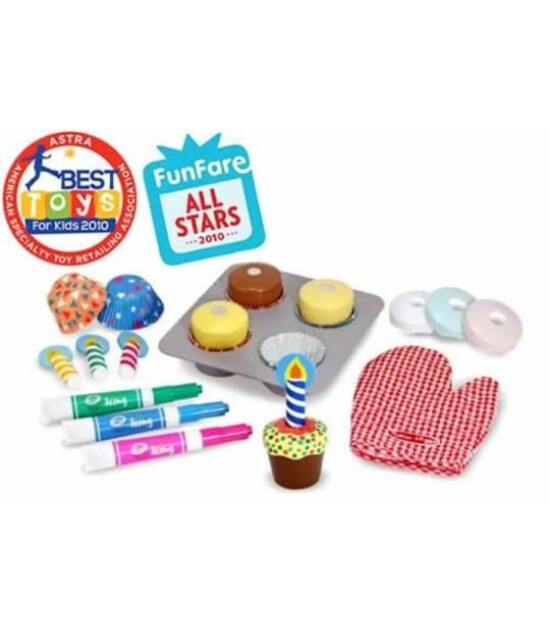 Melissa & Doug Ahşap Cupcake Seti