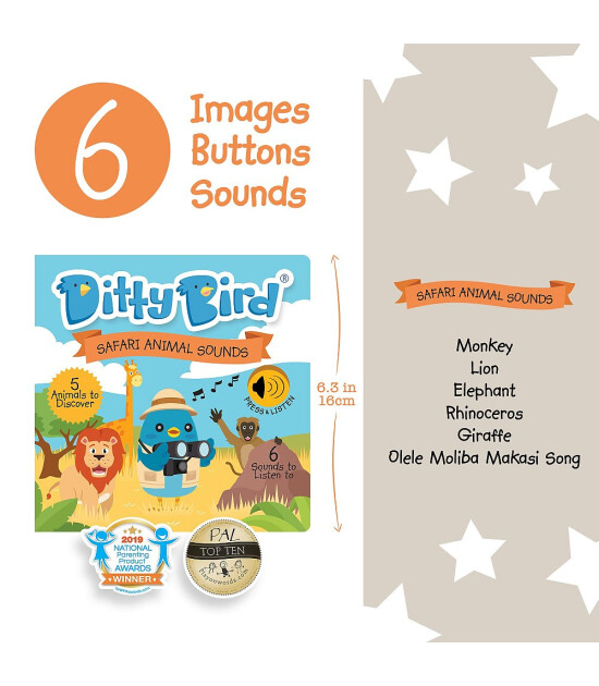 Mema Publishing Ditty Bird: Safari Animal Sounds