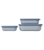 Mepal Set Cirqula Rectangular (500+1000+2000 ml) // Nordic Blue