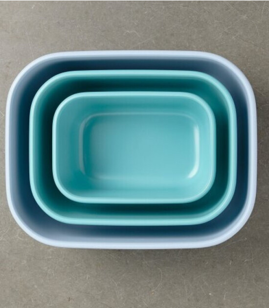 Mepal Set Cirqula Rectangular (500+1000+2000 ml) // Nordic Blue
