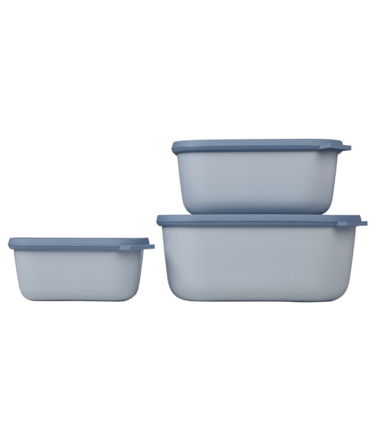 Mepal Set Cirqula Rectangular (750+1500+3000 ml) // Nordic Blue
