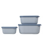 Mepal Set Cirqula Rectangular (750+1500+3000 ml) // Nordic Blue