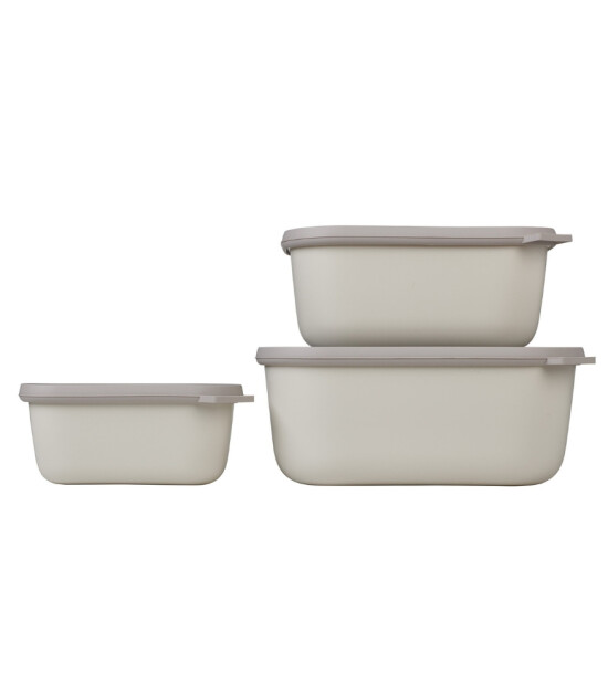 Mepal Set Cirqula Rectangular (750+1500+3000 ml) // Nordic White