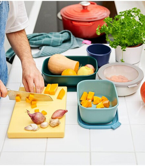 Mepal Set Cirqula Rectangular (750+1500+3000 ml) // Nordic Sage