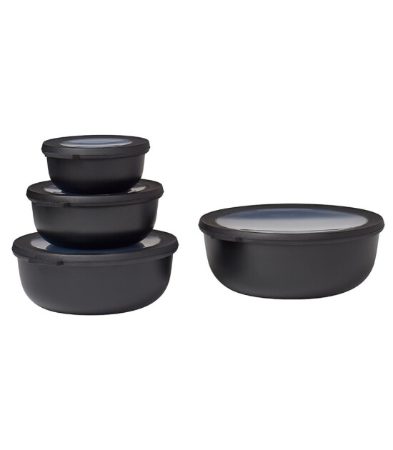 Mepal Set Cirqula Round (350+750+1250+2250 ml) // Nordic Black