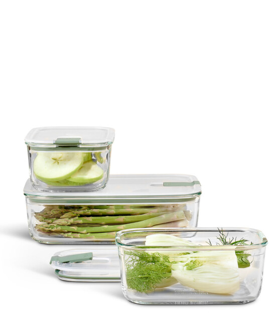 Mepal Easyclip Glass Food Storage Box (1500 ml) // Nordic Sage