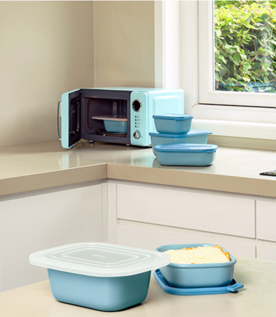 Mepal Cirqula Rectangular Multi Bowl (750 ml) // Vivid Blue