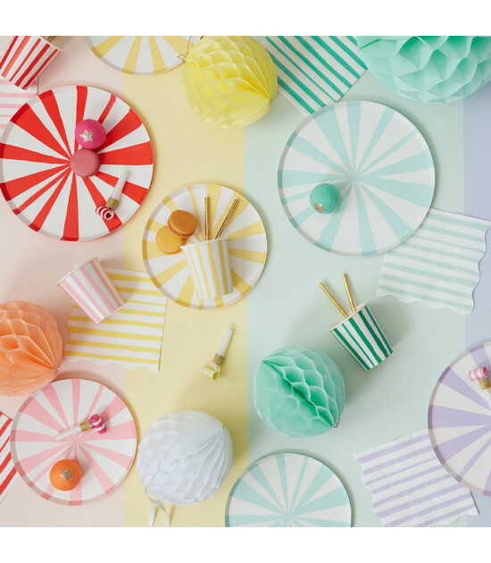 Meri Meri Parti Pe&ccedil;ete (L) // Pembe &Ccedil;izgili