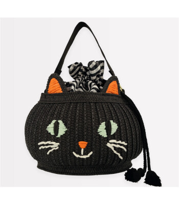 Meri Meri Hasır Çanta // Kedi