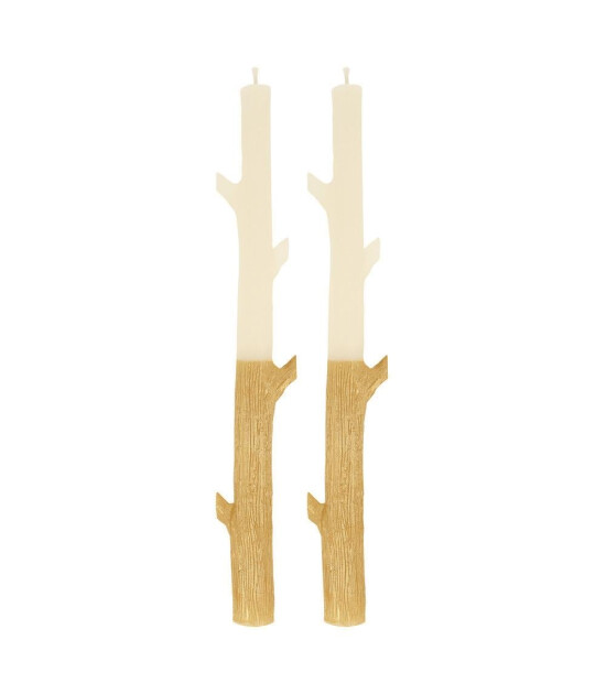 Meri Meri Parti İnce Mum // Altın Kaplamalı