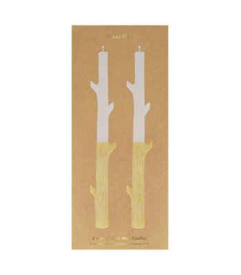 Meri Meri Parti İnce Mum // Altın Kaplamalı