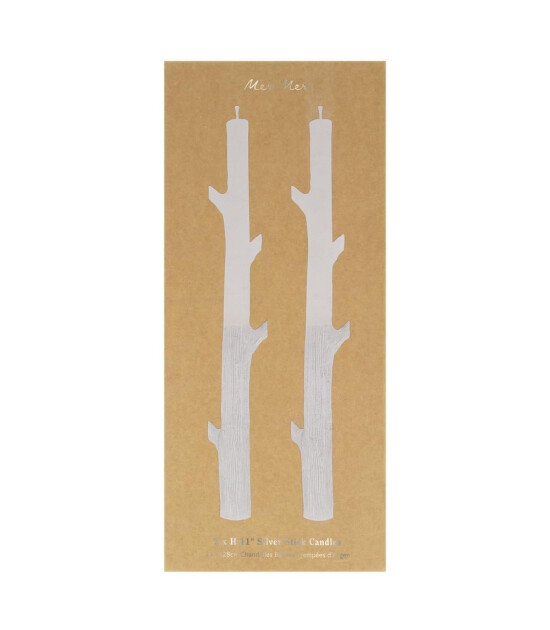 Meri Meri Masa Mum // Gümüş Kaplamalı Ağaç