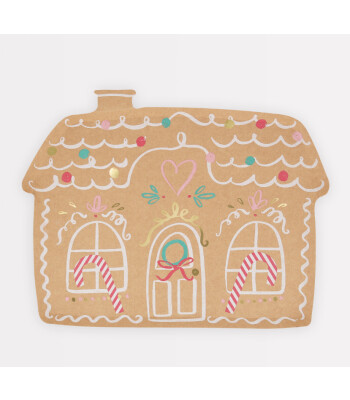 Meri Meri Parti Tabak // Gingerbread House Plates
