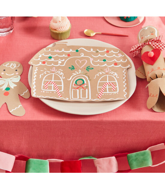 Meri Meri Tabak (8'li) // Gingerbread House Plates