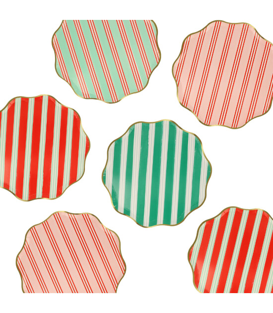 Meri Meri Parti Tabak (M) // &Ccedil;izgili Varaklı