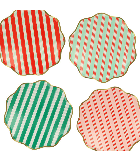 Meri Meri Parti Tabak (L) // &Ccedil;izgili Varaklı