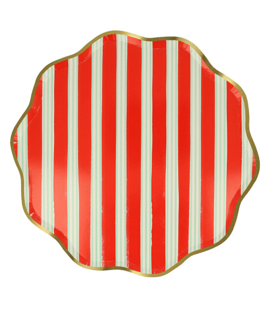 Meri Meri Parti Tabak (L) // &Ccedil;izgili Varaklı