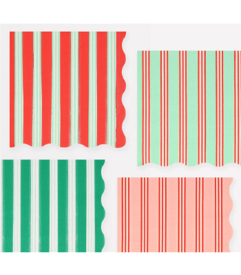 Meri Meri Parti Peçete (L) // Festive Çizgili