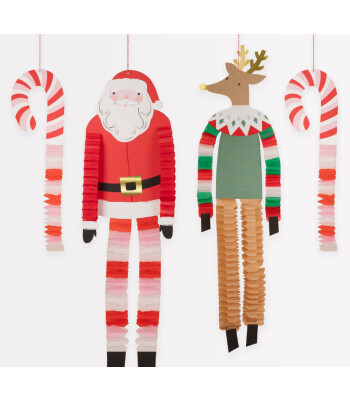 Meri Meri Asılan Süs // Noel Baba ve Ren Geyiği