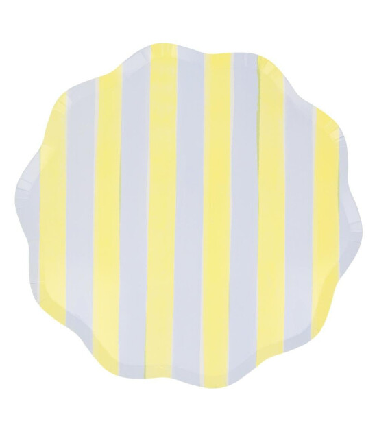 Meri Meri Parti Tabak (L) // Pastel Çizgili